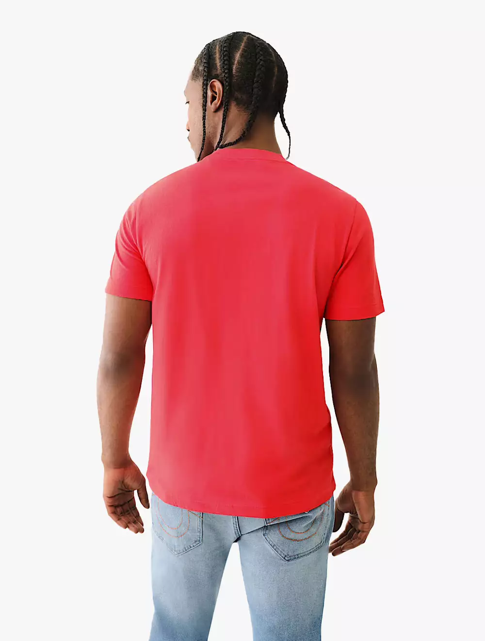 True Religion - Men T-Shirts - HIGH LOW HD TEE - Poppy Red