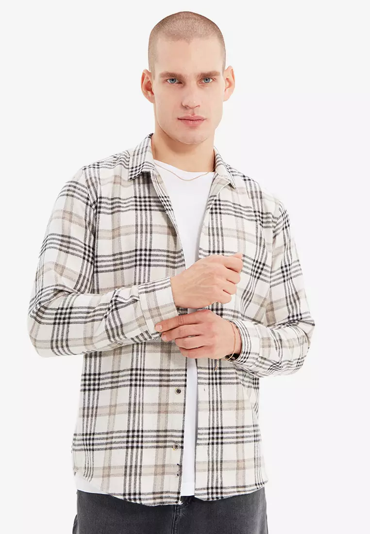 Basic Button Down Striped Short Sleeve Dress Shirt