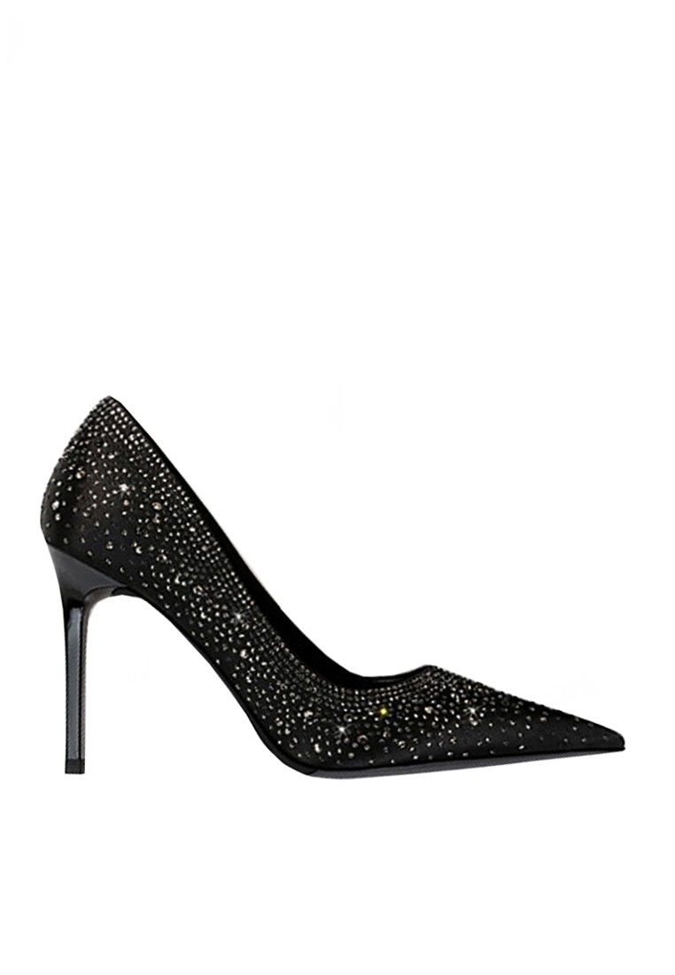 VANSA 9.5cm Shiny Faux Rhinestone Evening and Bridal High Heel Shoes VSW-P171895