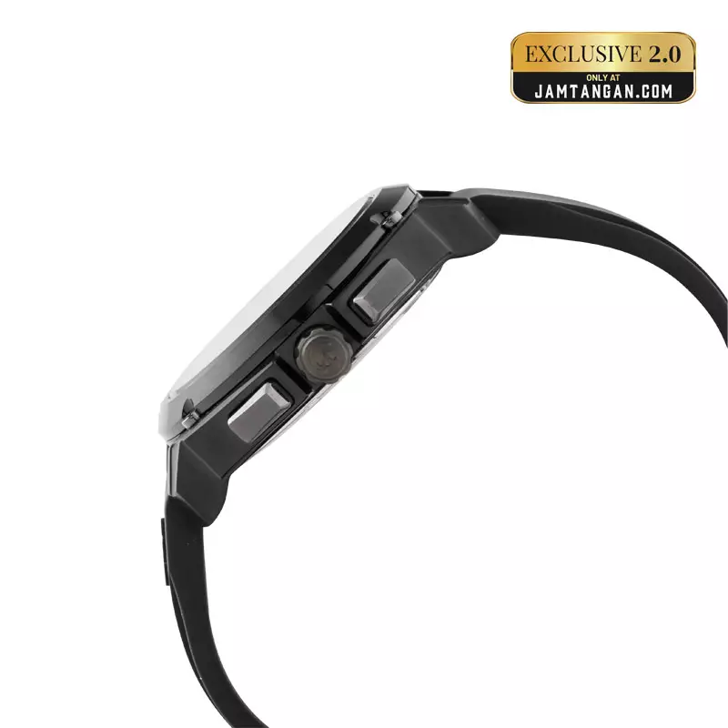 Jam Tangan Pria Alexandre Christie Chronograph AC 6612 MC REPBARE Men Black Rubber Strap Exclusive at Jamtangan.com