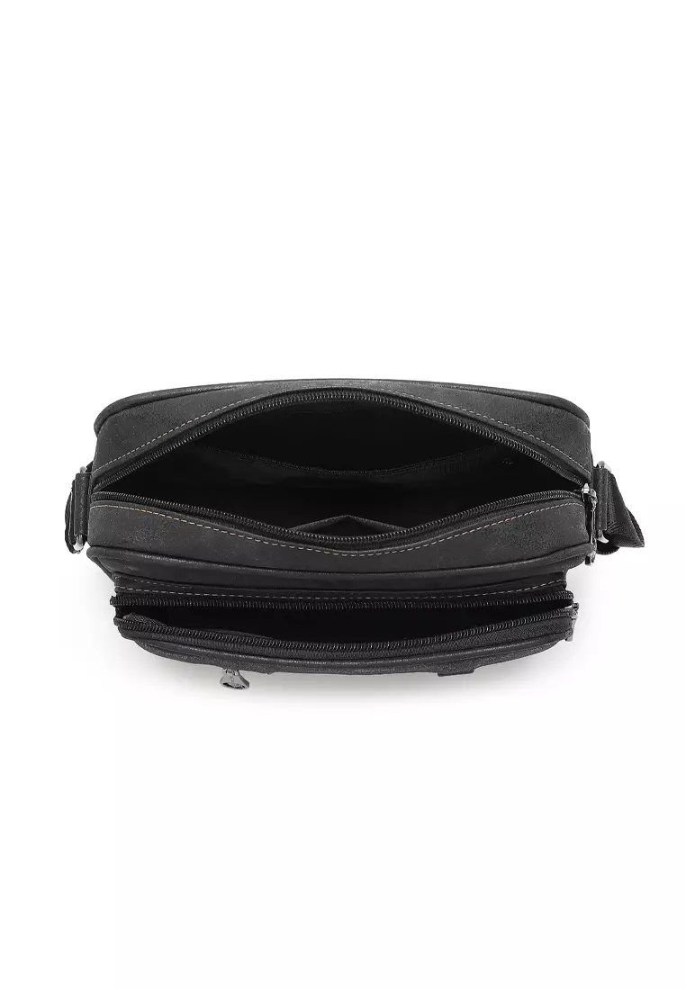 Men's Sling Bag / Crossbody Bag - Black