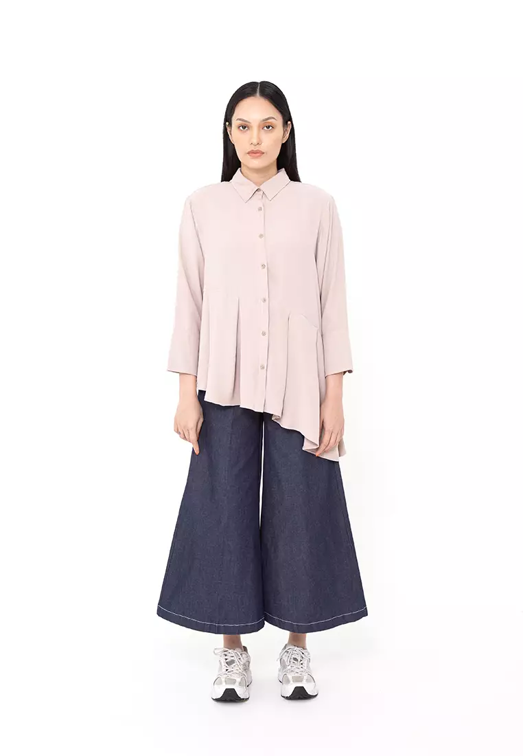 BOWN - Filippa Asymmetric Shirt Oatmeal