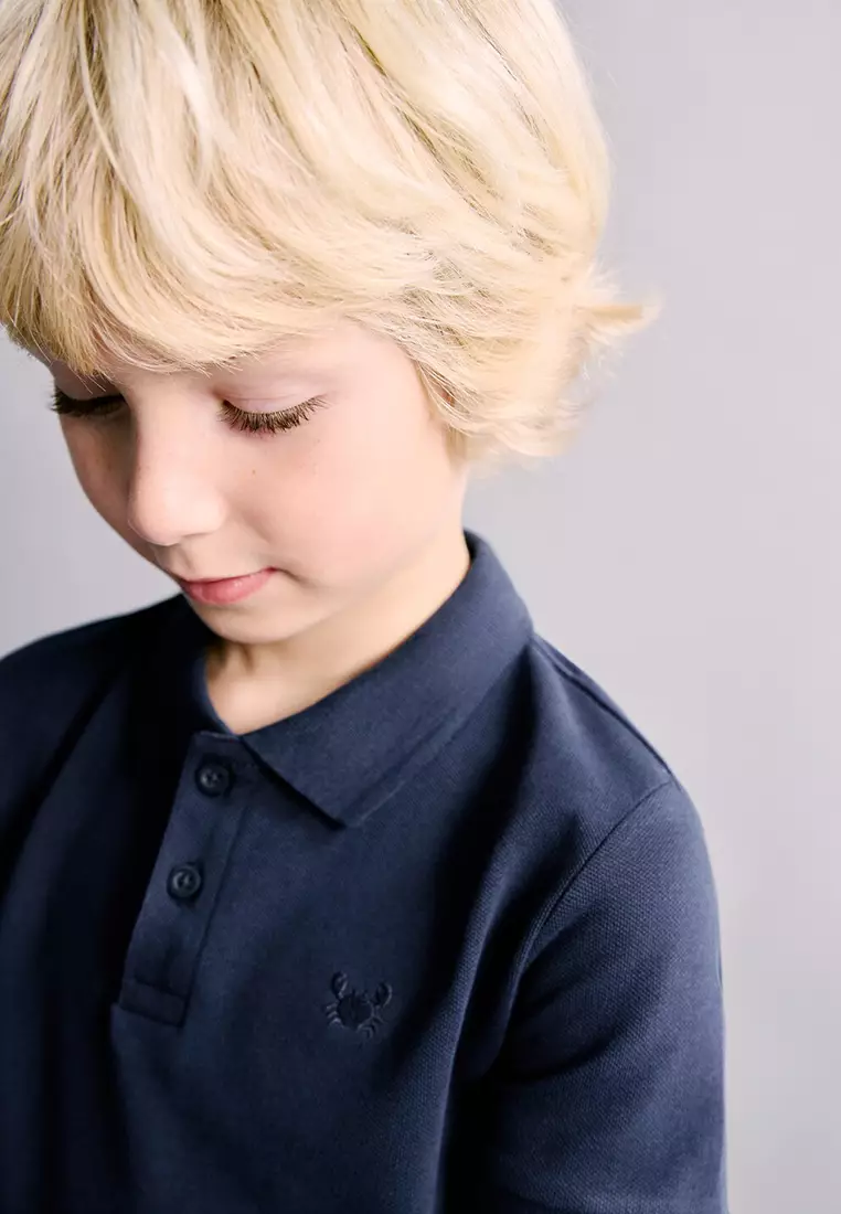 Short-Sleeved Cotton Polo Shirt