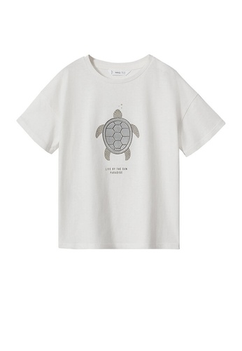 MANGO KIDS white Turtle Print T-Shirt BB0A7KA67E2C07GS_1