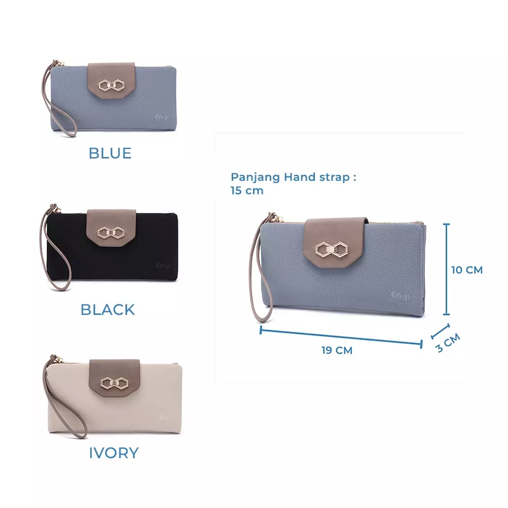 En-ji Doku Wallet Wanita Warna Black