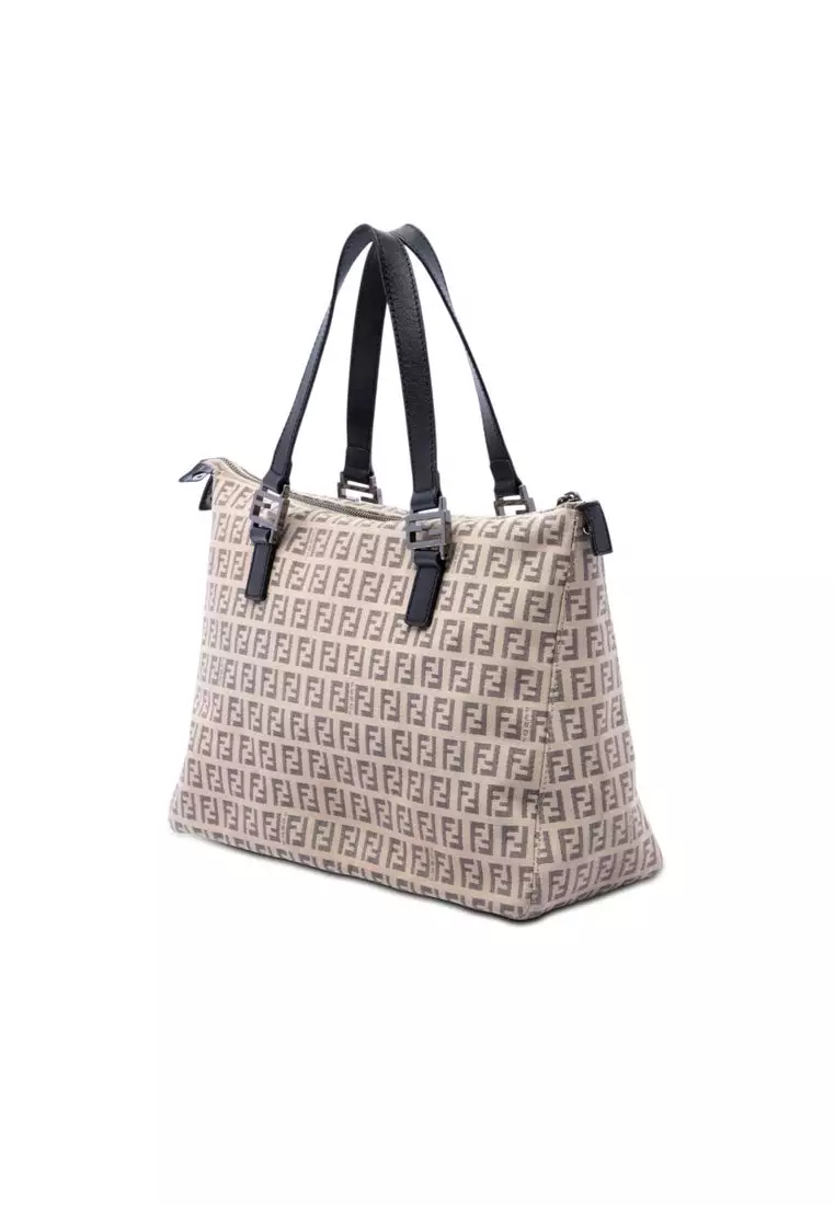 Pre-Loved Fendi Zucchino Canvas Tote