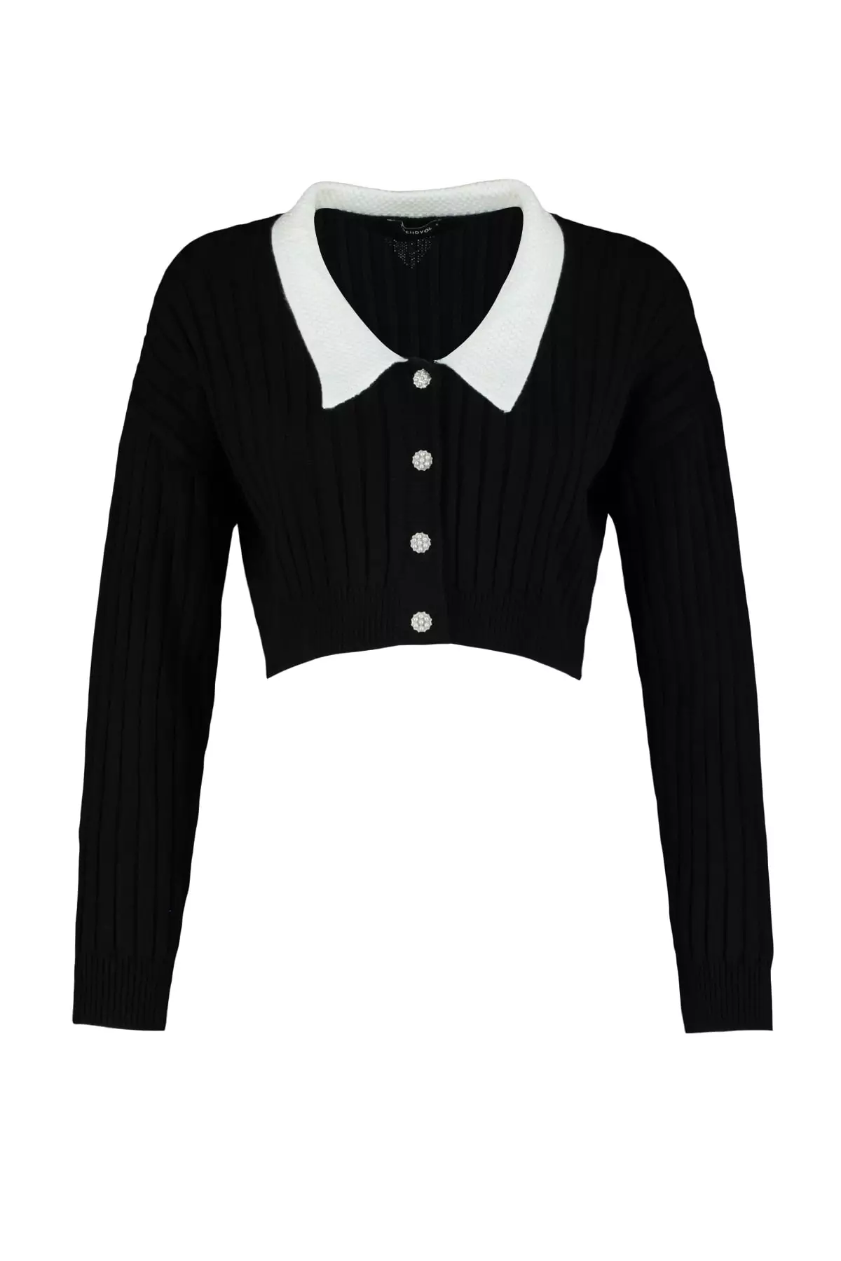 Collared Crop Cardigan