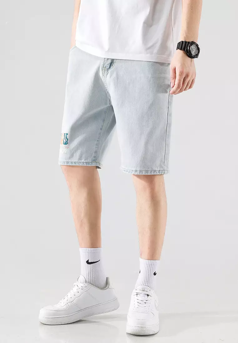 Buy OPCHIC Men s Summer Fashionable Loose Denim Shorts 2023 Online