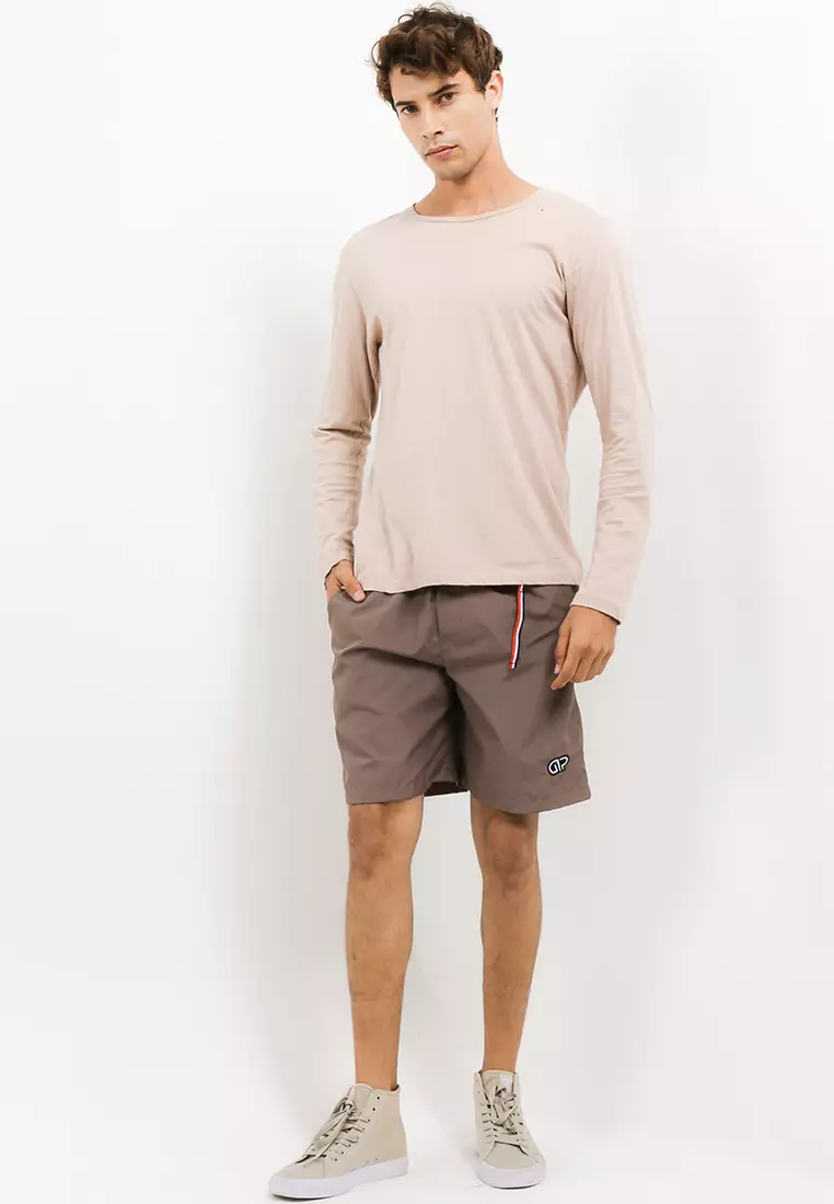 GRAHANGGRA Celana Boardshort Pants Polyester + Key Chain - Mocca