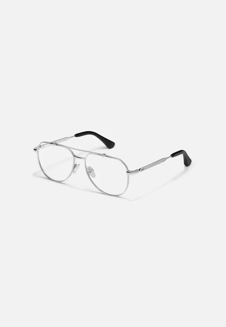 QUAY All Caps Optical Eyeglasses - Silver