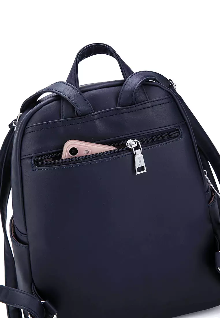 GYKACO YOONA Navy Blue - Tas Ransel Wanita - Fashion Backpack (IMPORT)