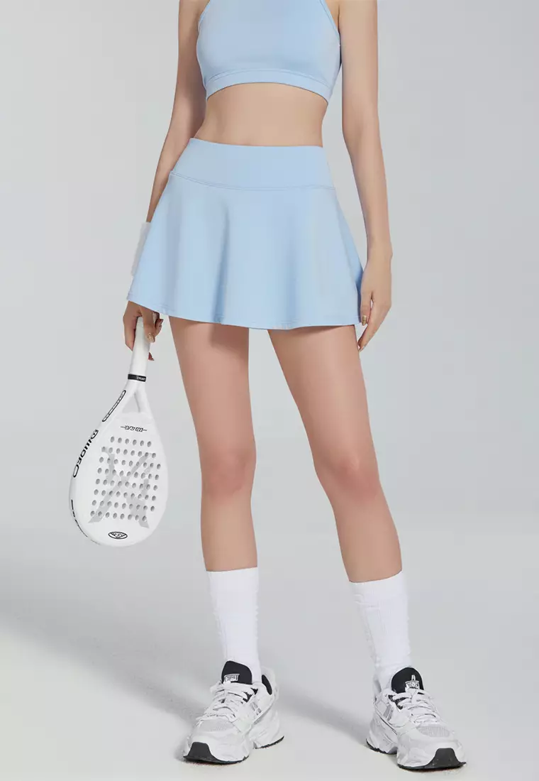 LB124 Rok Padel Tenis Wanita Skort Kantong TdBolt Biru Muda