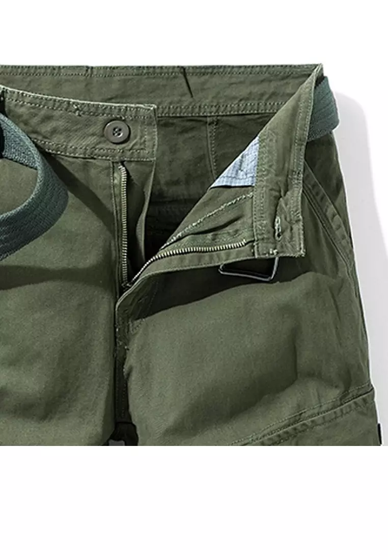 Multi Pockets Cotton Casual Shorts GJL95554