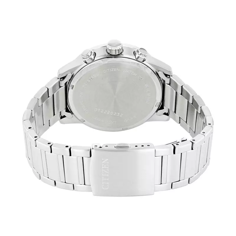 Jam Tangan Pria Citizen Chronograph AN3600-59E Men Chronograph Black Dial Stainless Steel Strap