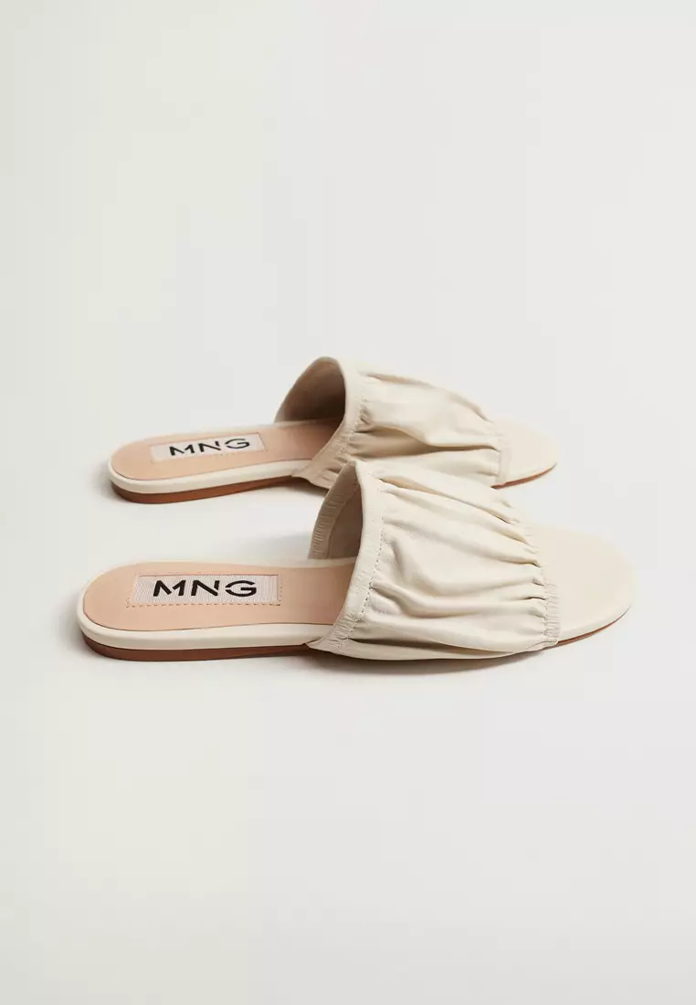 Mango ruched sales sandals uk