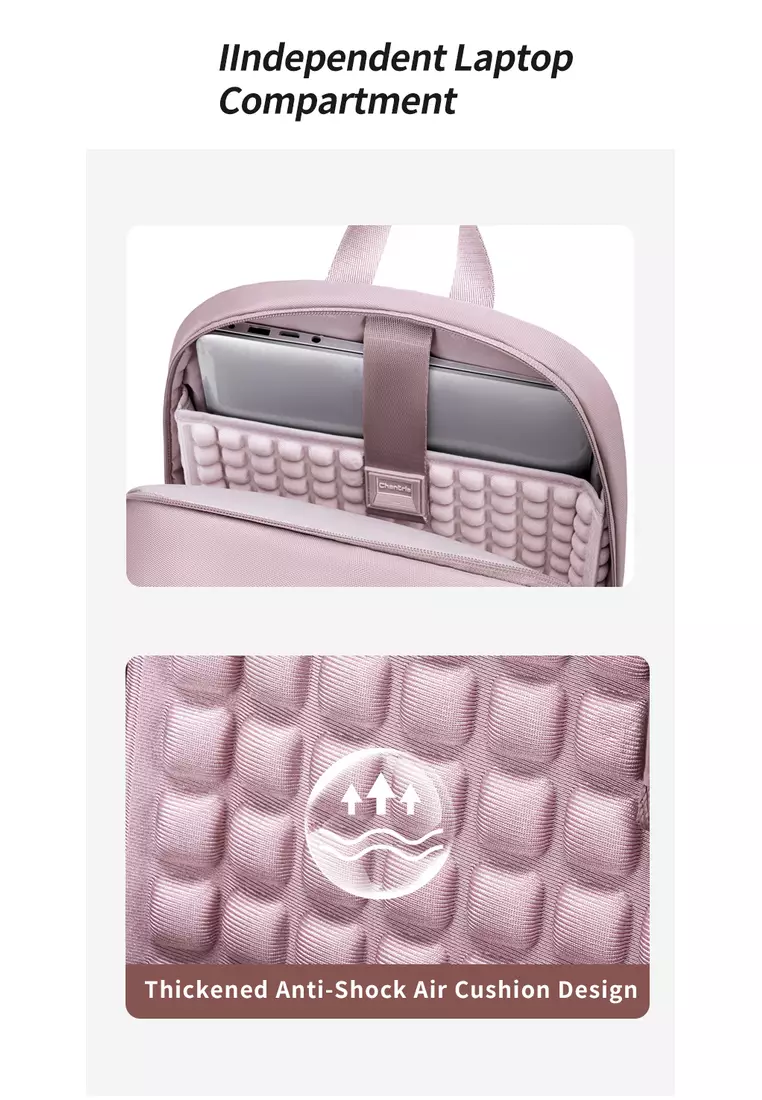 Shockproof 15.6 Laptop Compartment USB Port Waterproof Backpack for Women