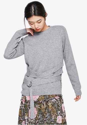 繫帶長袖針esprit outlet尖沙咀織上衣, 服飾, 上衣