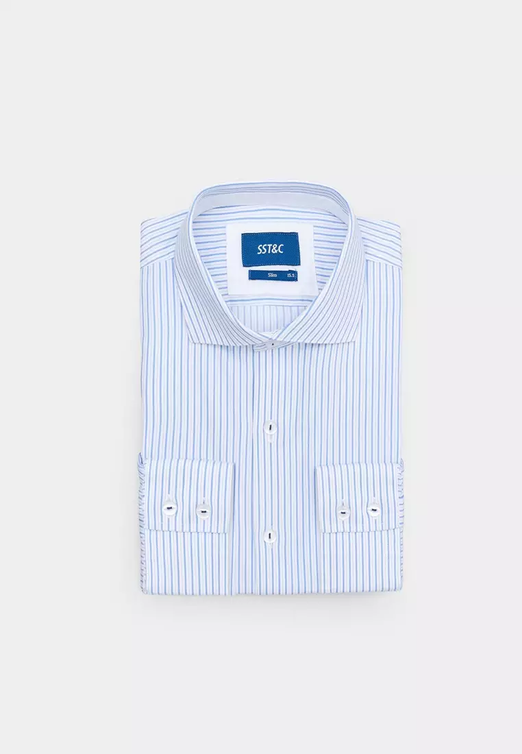 Blue Stripes Slim Shirt