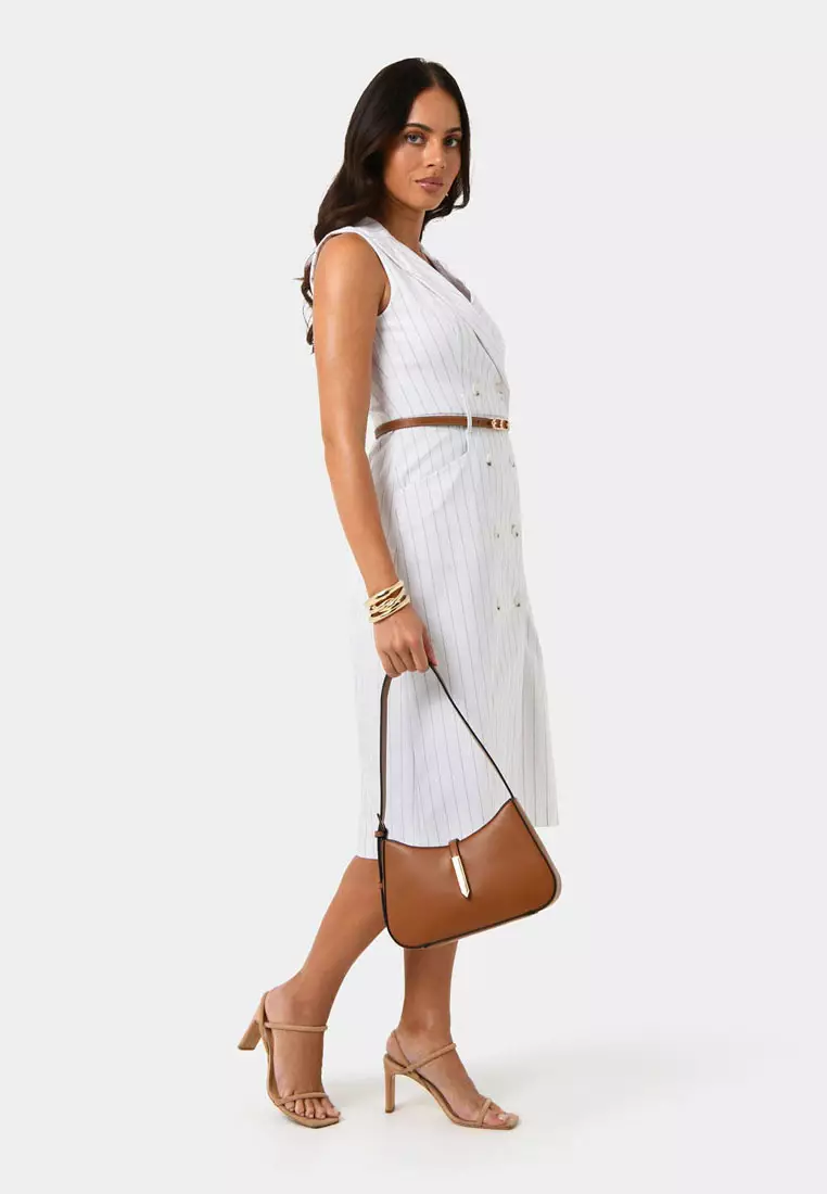 Ria Stripe Cotton Blend Dress