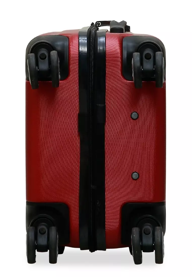 Carlton Koper Hardcase Unisex Size 20 Inch Tas Travel Combination Lock Large Compartment Material ABS+PVC Coated ORIGINAL - Maroon