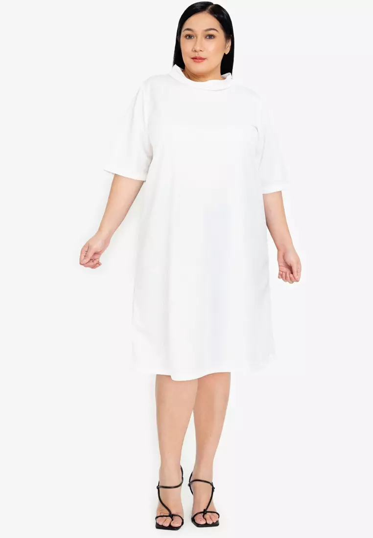 Plain white 2025 shift dress