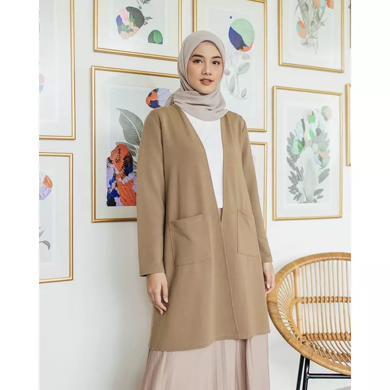 Geulis.id BASIC OUTER BASIC COLOR (6 warna) Outerwear - BROWN