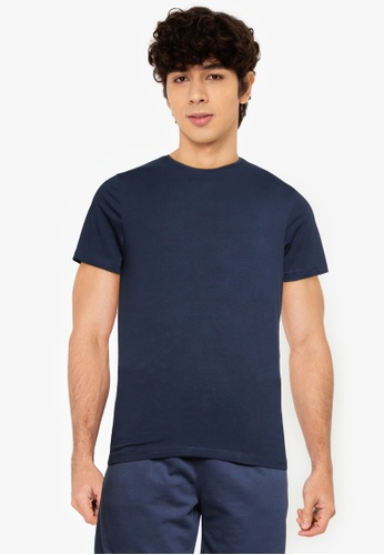 Springfield blue Essential Slim T-Shirt 03789AA96107BEGS_1