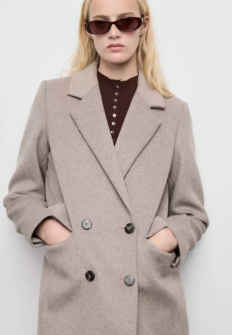 Double-Breasted Wool Coat