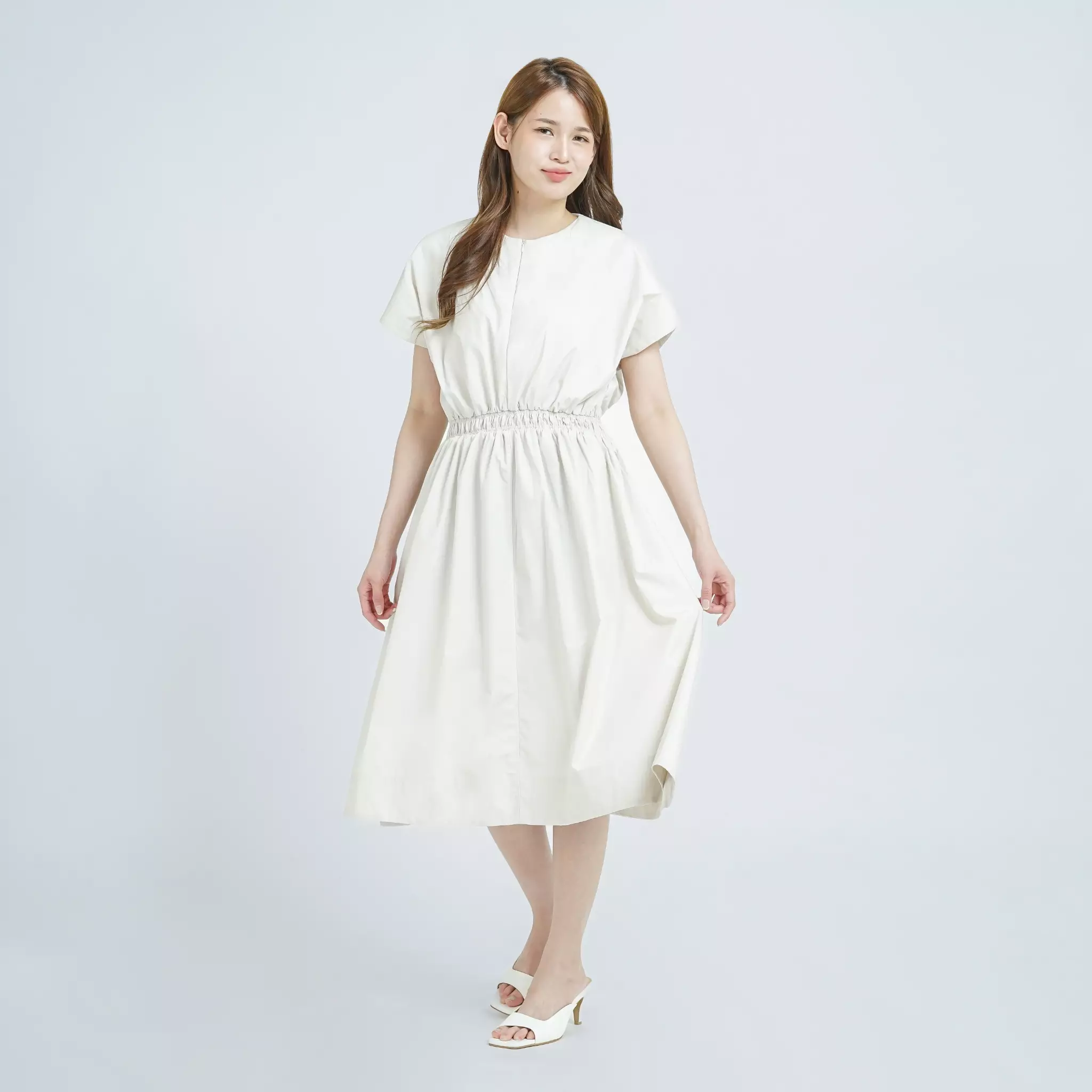 Wienna Poplin Dress Cream
