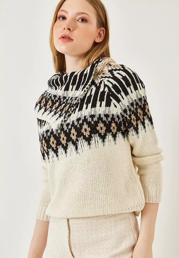 Printed Knitted Sweater
