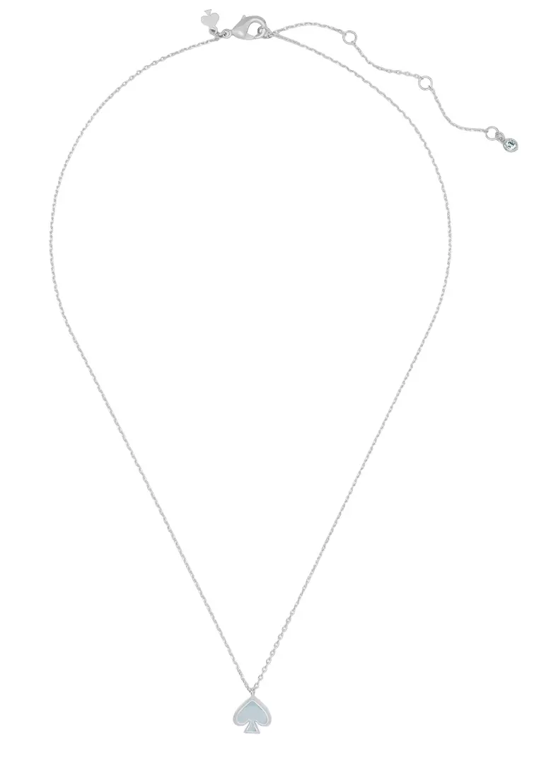 Everyday Spade Enamel Mini Pendant Necklace - Crisp Sky o0ru3073