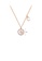 Glamorousky white 925 Sterling Silver Plated Champagne Gold Fashion Simple Hollow Alphabet C Geometric Round Pendant with Cubic Zirconia and Necklace 3B960ACA88058EGS_2
