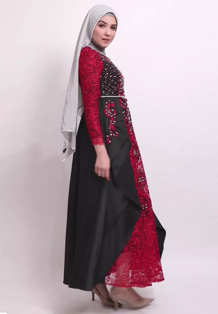 Bibiq Gamis Brokat Satin