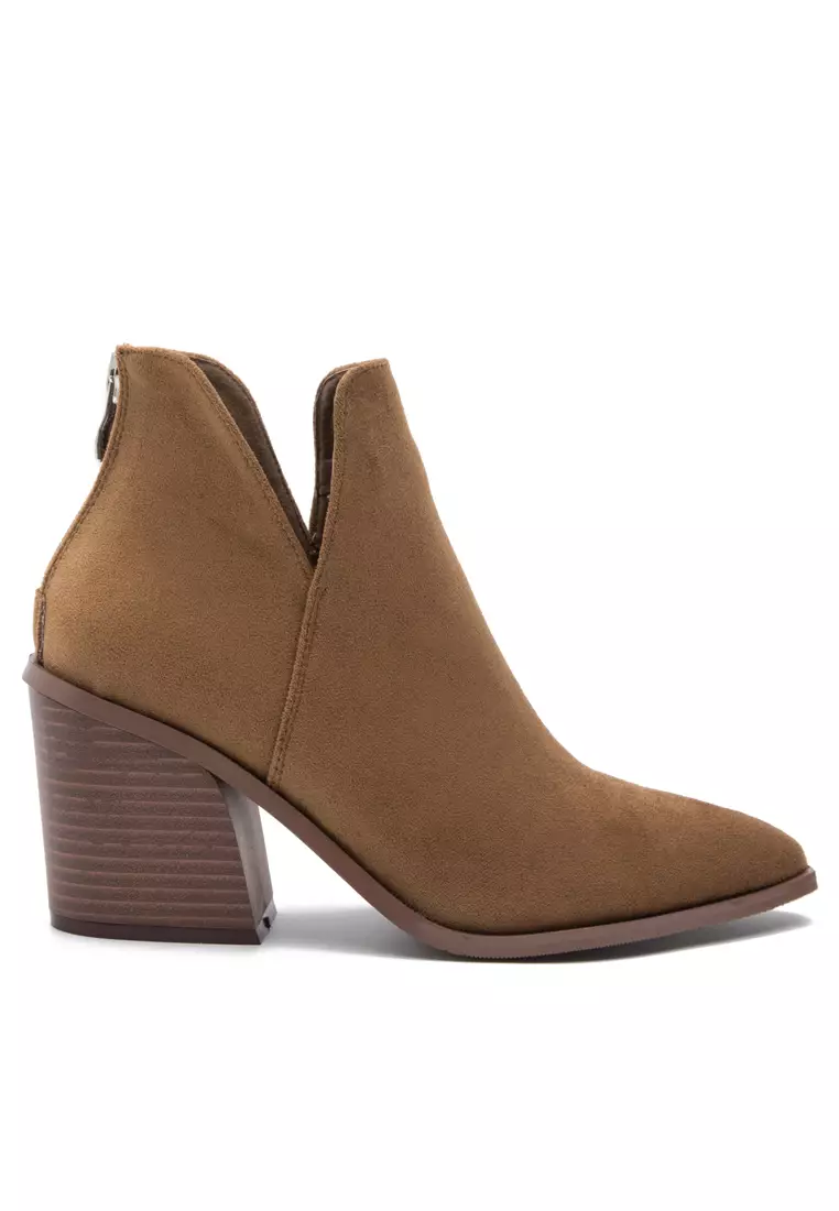8CM Suede Fabric Ankle Boots WTY1189-6