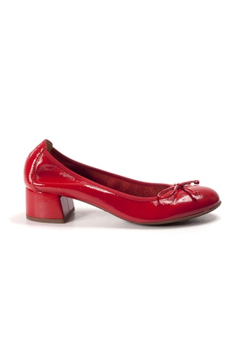 Shu Talk red WONDERS Bow Bow Patent Leather Mid heeled Ballet Pumps D1E67SHD6562EDGS_1