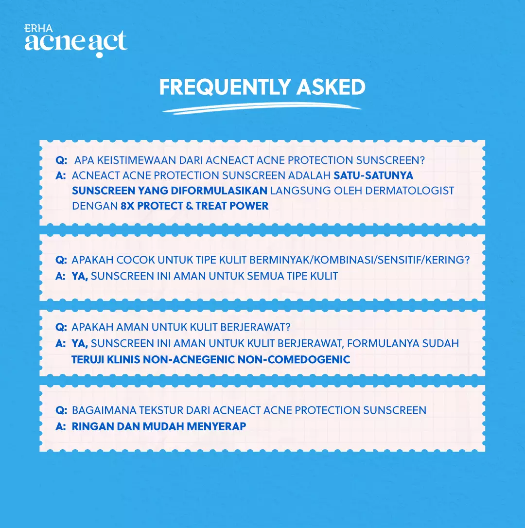 ERHA Acneact Acne Protection & Oil Control Sunscreen SPF 45+++ 30 g Sunscreen Jerawat Niacinamide