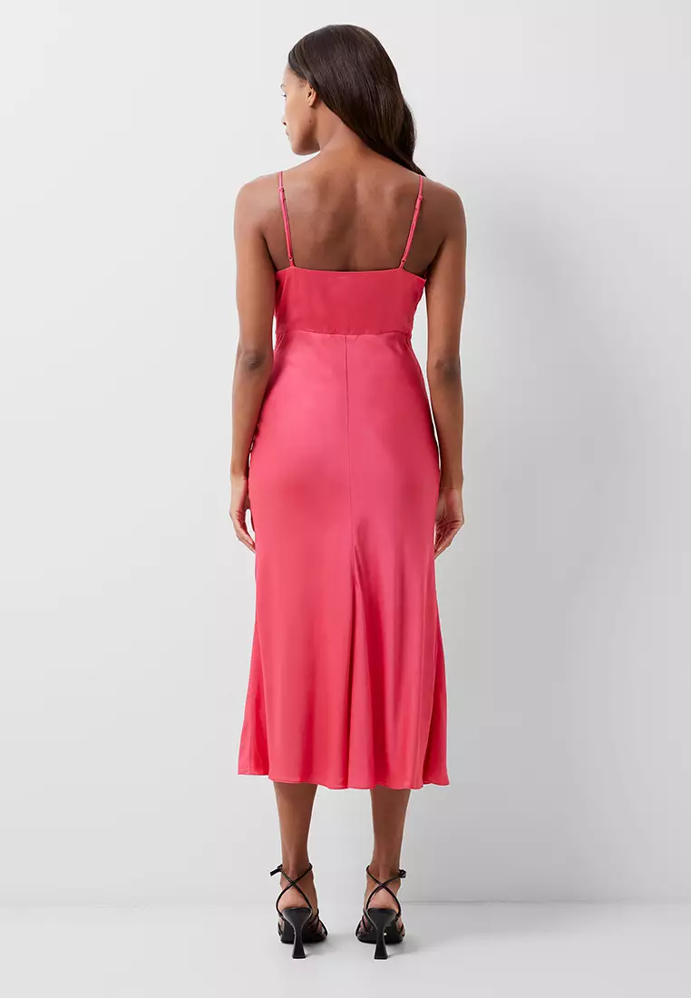 ENNIS SATIN SLIP MIDI DRESS