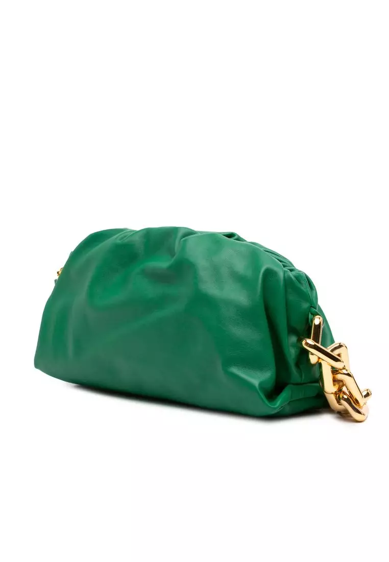 Pre-Loved Bottega Veneta Lambskin Chain Pouch