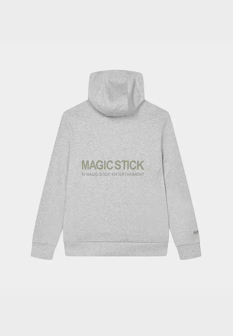 FILA CORE Men's MAGIC STICK WHITE LINE ORIGINALE Hoodie in Gray