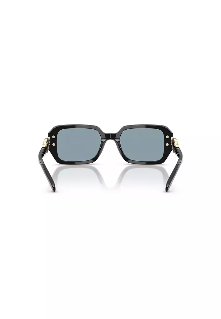 Women's Rectangle Frame Black Acetate Sunglasses - HC8425U
