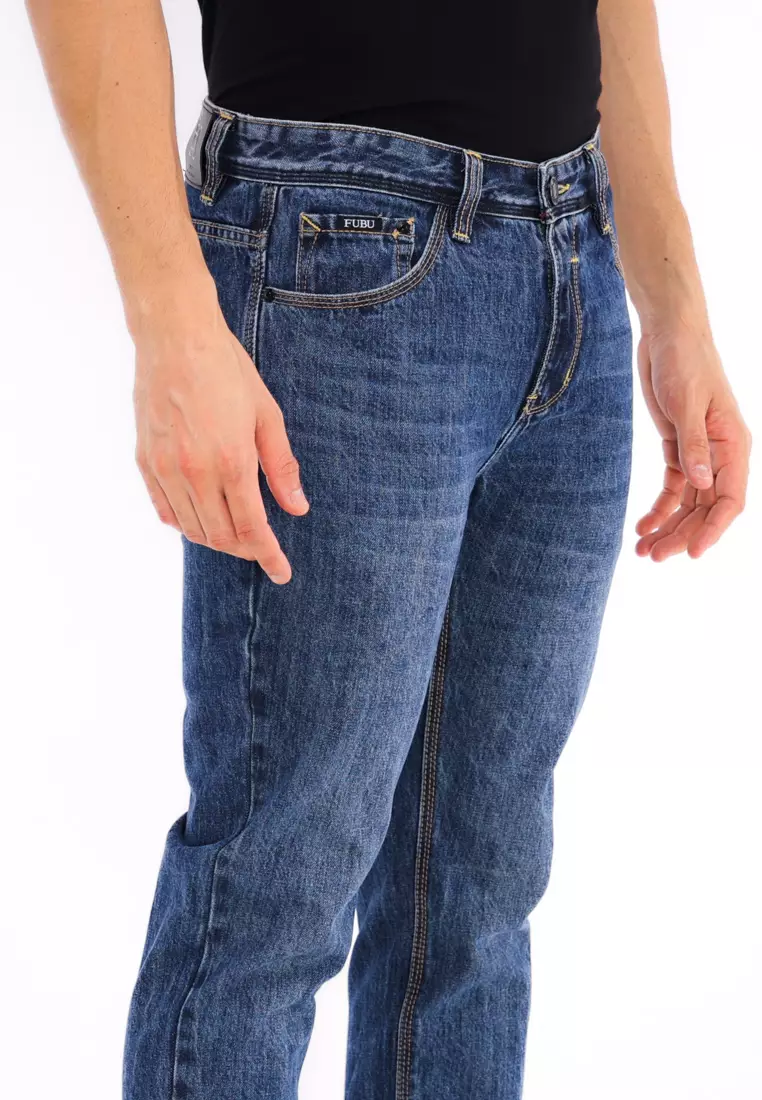 Denim Long Pants Slim Tapered