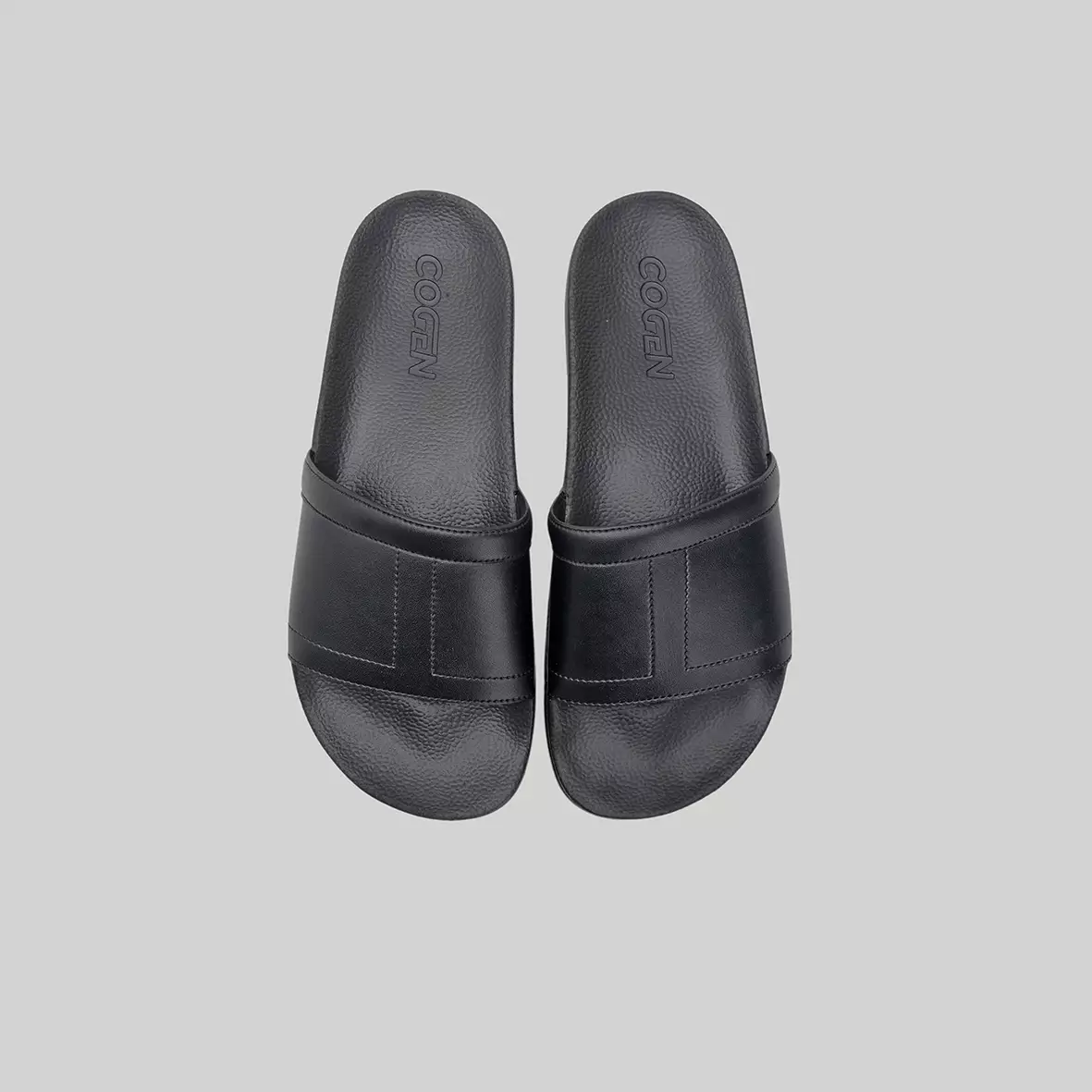 Cogen Sandal Pria Sendal Slide Black Slipper Selop Hitam Original OPAL Series - Jetline