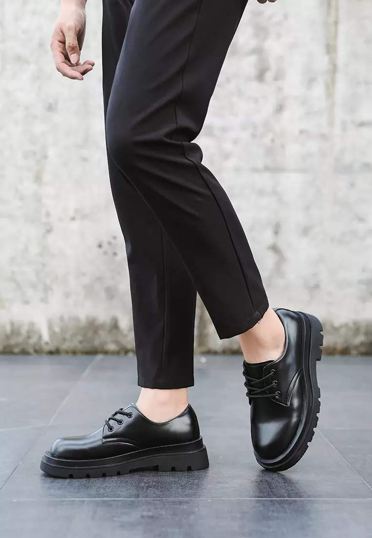 Platform Leather Derby Shoes MK812-1