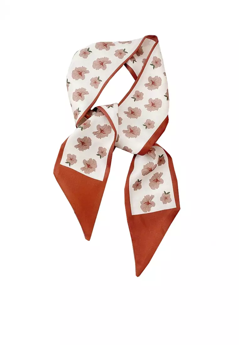 Red deals printed scarf