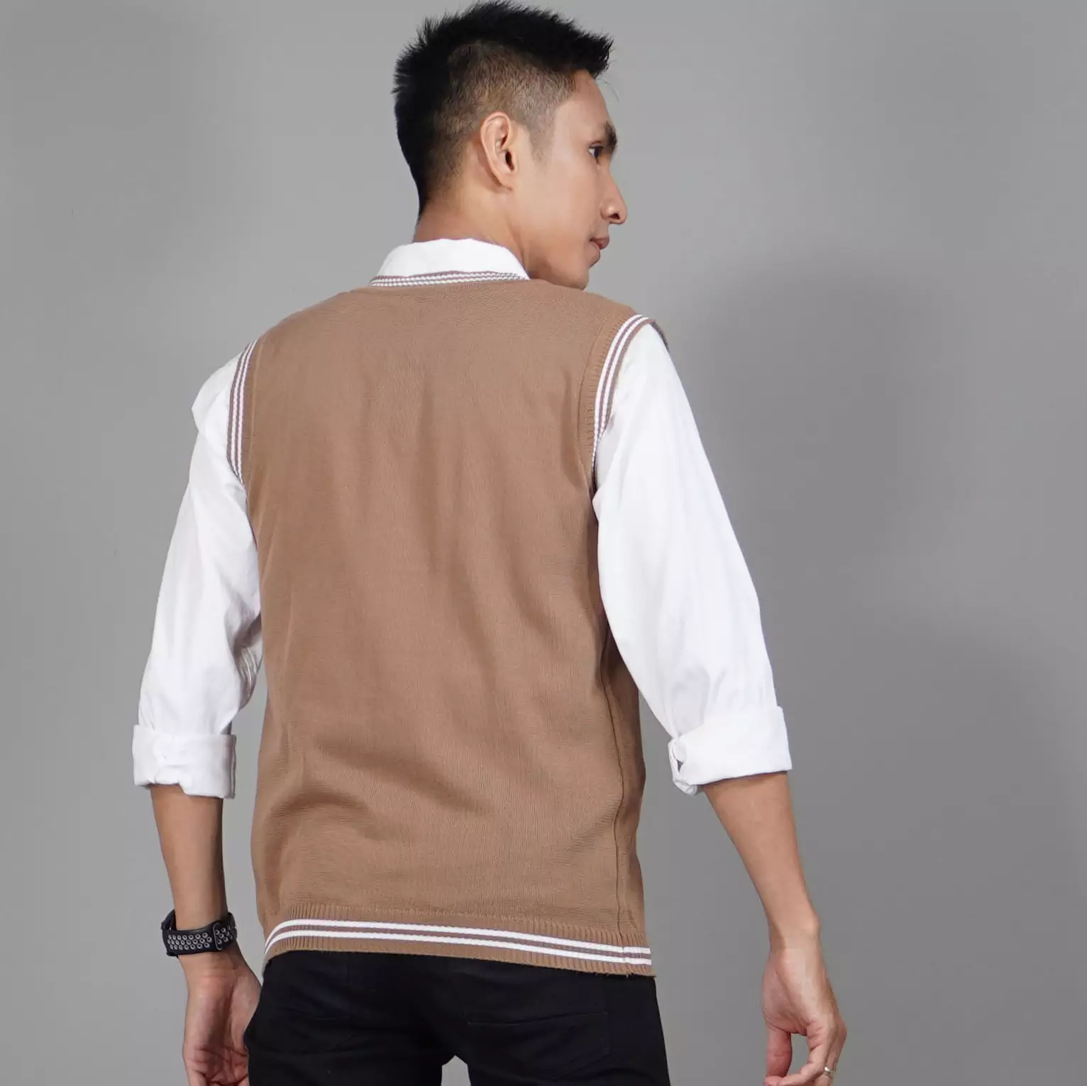 Rompi Rajut Pria Knit Vest Knit Outer Korean Style Rompi Pria Rajut - MILO