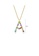 Glamorousky silver Fashion and Simple Plated Gold English Alphabet A Pendant with Cubic Zirconia and Necklace 923BAACBB8A4ECGS_2