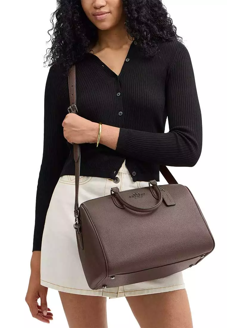 Rowan Large Satchel Bag Dark Stone CV960