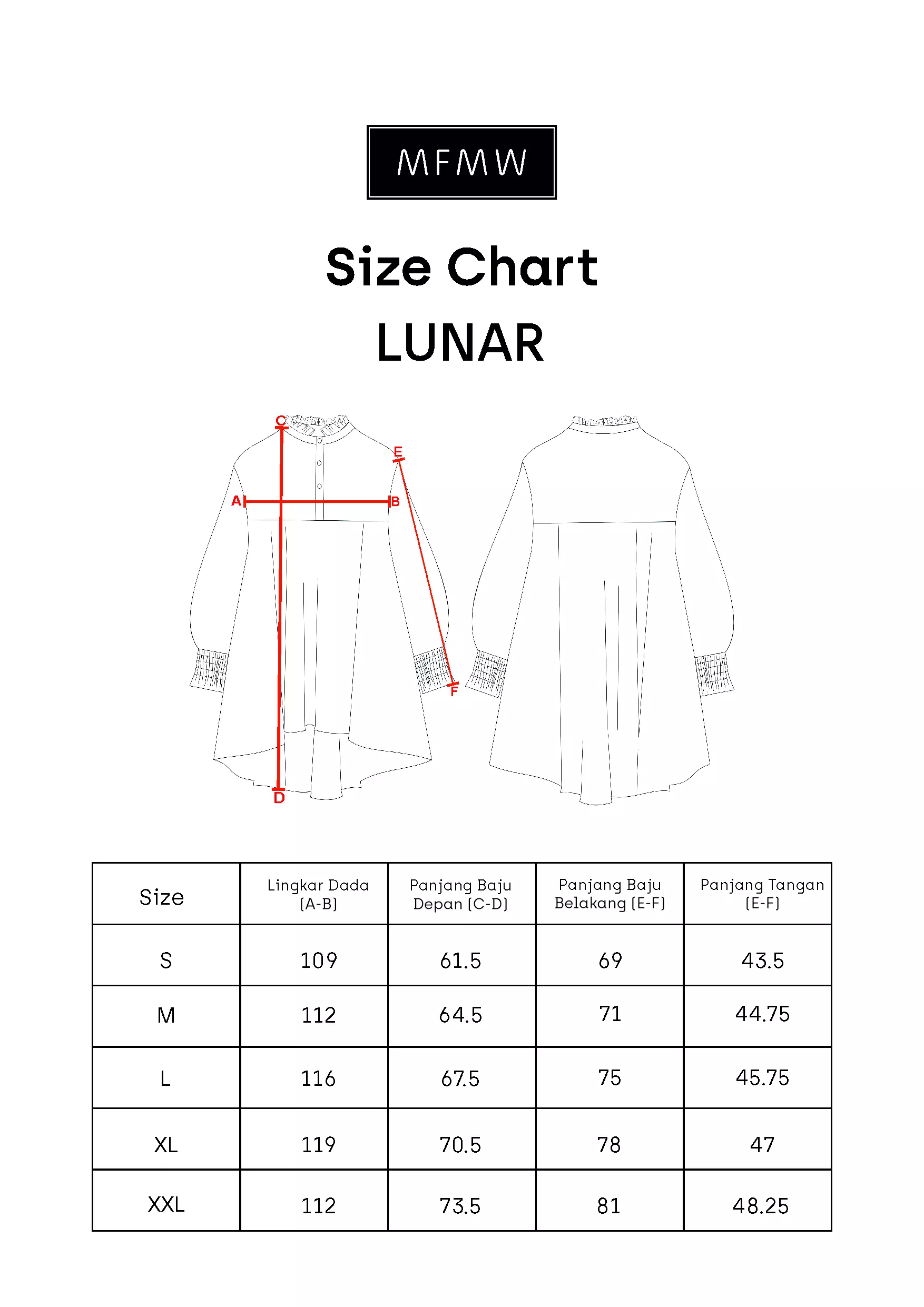 MFMW Lunar Atasan Blouse Orange Motif Bunga