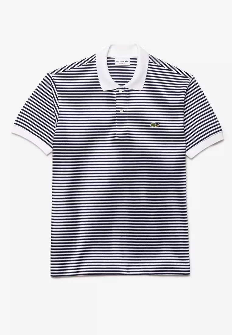 Classic Fit L.12.12 Striped Petit Piqué Polo Shirt