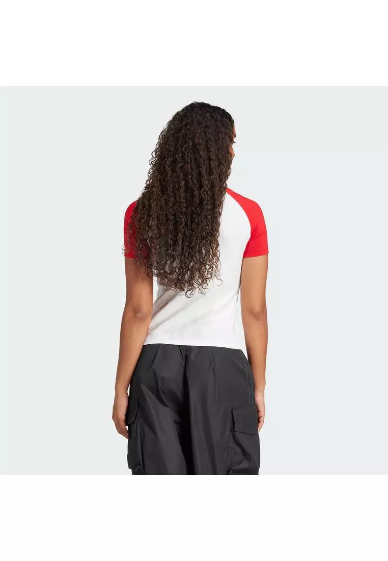 ★adidas★ ADICOLOR 3-STRIPES RAGLAN SLIM T-SHIRT Shop adidas Adicolor 3-Stripes Raglan Slim T-Shirt JD0833